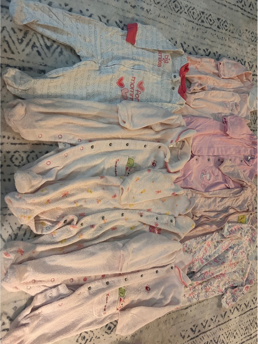 Carter's Baby Girls' 3-6 Months Fleece Sleepers and Pajamas Set, 7 Pieces